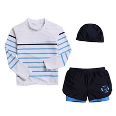 ST.HOLIDAY 女童三件式 ST704 防磨泳衣泳裝套組