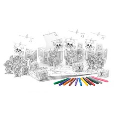칼라판트 파티세트 DIY 학습교구, G2614X(해적들), 1세트