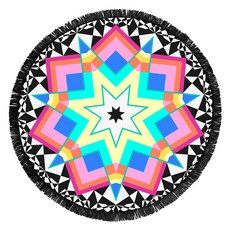 미모사 테히시안 문 원형 비치타월, 마요르카, 1개