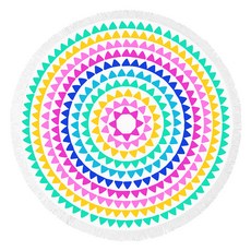 미모사 테히시안 문 원형 비치타월, 라콘차, 1개