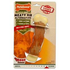 나일라본 듀라츄 갈비모양 비프맛 강아지 장난감 23kg 이하, 혼합 색상, 1개