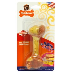 나일라본 맛충만 베이컨 계란 치즈맛 강아지 장난감 16kg 이하, 혼합 색상, 1개