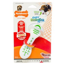 나일라본 듀라츄 치아청소 베이컨맛 강아지 장난감 16kg 이하, 혼합 색상, 1개