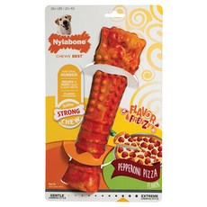 나일라본 맛충만 페페로니 피자맛 강아지 장난감 23kg 이상, 혼합 색상, 1개