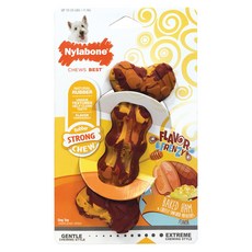 나일라본 맛충만 구운햄 치즈 매쉬포테이토맛 강아지 장난감 11kg 이하, 혼합 색상, 1개