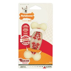 나일라본 듀라츄 돌출형 베이컨맛 강아지 장난감 11kg 이하, 혼합 색상, 1개