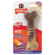 나일라본 맛충만 돌출형 필리치즈 스테이크맛 강아지 장난감 16kg 이하, 혼합 색상, 1개