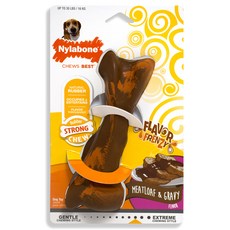 Nylabone 肉餅肉汁味狗玩具 16 公斤以下, 混色, 1個