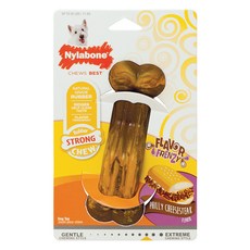 나일라본 맛충만 필리치즈 스테이크맛 강아지 장난감 11kg 이하, 혼합 색상, 1개