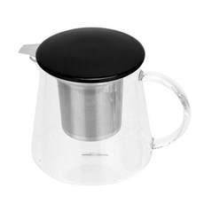 모던하우스 블랙 도자기 뚜껑 티팟, 혼합 색상, 700ml, 1개