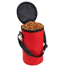 ZEZEPET 寵物用攜帶式餐具食物收納袋 L號, 紅色 (Y311PDDD009)