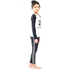 ST.HOLIDAY 童款長袖防曬泳衣+9分泳褲+泳帽 3件組 ST725-2