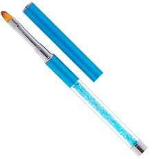 단미 크리스탈 둥근 브러쉬, 블루, 1개