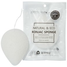 스플렌디 물방울형 내추럴 유아 곤약 스펀지, 1개