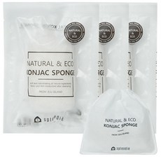 splendie 童款方形蒟蒻海綿 3入, 單色