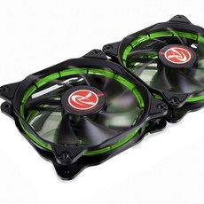 RAIJINTEK LED 컴퓨터 케이스 쿨러 2p AURA 12 Standard, AURA 12 Standard(GREEN)