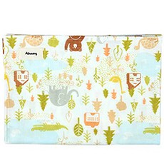 AFB 棉紗動物森林印花毯 M號, 混色