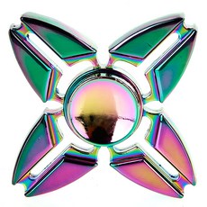 쵸미앤세븐 피젯스피너 4날 닌자어쌔신, 레인보우, 1개