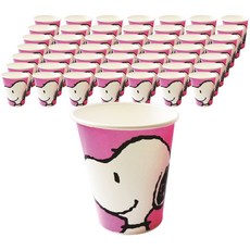 SNOOPY 紙杯 9oz 粉色, 50個, 1箱
