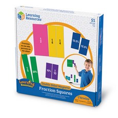 Learning Resources 雙面磁鐵分數學習組 LER1617 51片, 混色
