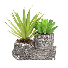 블루마토 다육식물2 조화 130 x 140 x 50 mm, 청옥, 1개