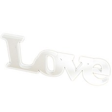 Tez Trading字母愛心室內裝飾, 白色