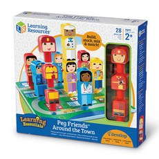 러닝리소스 페그블록- 우리동네 LER3375, 혼합 색상, 1개
