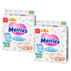 메리즈 밴드형 기저귀 남녀공용 S, 180매, 2단계
