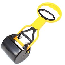 블럭마트 고양이 애견 배변집게 옐로우, 1개