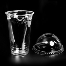 Market Man PET外帶用透明杯 + 圓頂蓋組合, 100入, 480ml, 1套