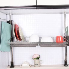 해피홈 기둥식 싱크대선반 1단 700 + 싱크롤선반6롤 오렌지, 1개