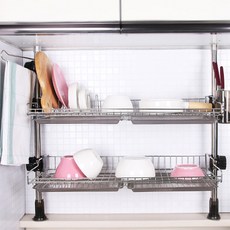 HAPPYHOME 立柱雙層水槽瀝乾架+水槽卷架 10卷 橘色, 單色