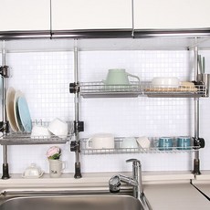 HAPPYHOME 立柱3層水槽瀝乾架+水槽卷架 10卷 橘色, 單色