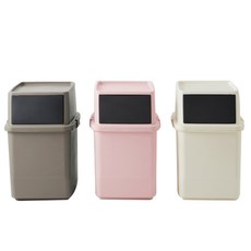 엔플라스틱 한샘 케이스 분리수거빈, 브라운, 핑크, 아이보리, 1세트