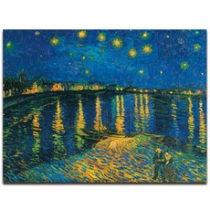 HANART 梵谷 隆河上的星夜 畫布藝術