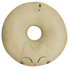 ANINARA 甜甜圈靠墊, Naru(米色), 1個