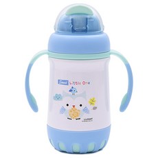릴팡 원더프리미엄 소프트빨대스텐물통 HM6553, 블루, 300ml