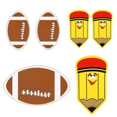 Bluemato 白板擦磁鐵 6入組, 橄欖球, 短鉛筆