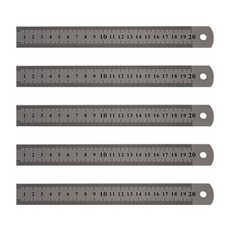 블루마토 20cm 스틸자 I-4, 혼합 색상, 5개