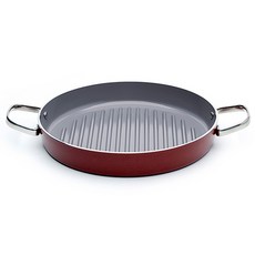 그린팬 에센셜 라운드 세라믹 그릴 버건디 인덕션 IH, 28cm, 1개, 28cm