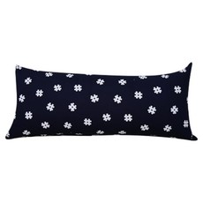 ECONY HOUSE 棉質圖案設計靠枕套, 深藍色