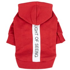 DASOM 狗狗文字圖案運動連帽衣, 紅色的