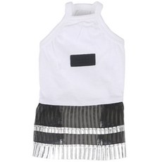다솜 강아지옷 실버플리츠 원피스, white, 1개