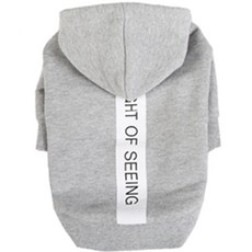 DASOM 狗狗文字圖案運動連帽衣, 灰色的