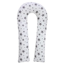 ECONY HOUSE 星星印花U型身體枕套+棉芯, 白G
