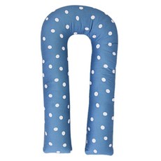 ECONY HOUSE 圓點U型身體枕套+棉芯, 藍色