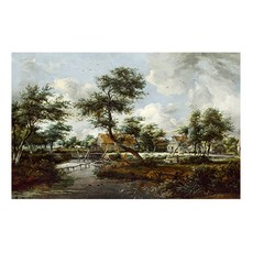 Integrity廚房藝術板有水車的村莊, 1個