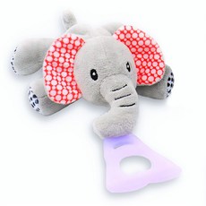 니시&이레 코끼리인형 치발기 젖꼭지 홀더, 1개