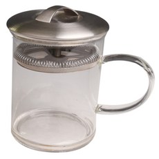 CHAMORE 茶壺濾茶器一體式玻璃茶壺茶壺, 單色, 400毫升