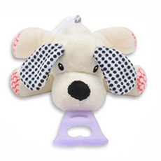 小狗玩偶奶嘴架, 混色, 1入